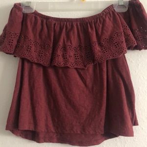 Off-the-shoulder Crop Top